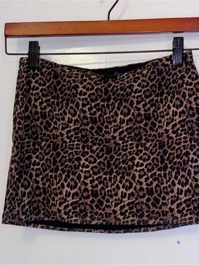 Edikted Leopard Print Mini Skirt - Brown and Black